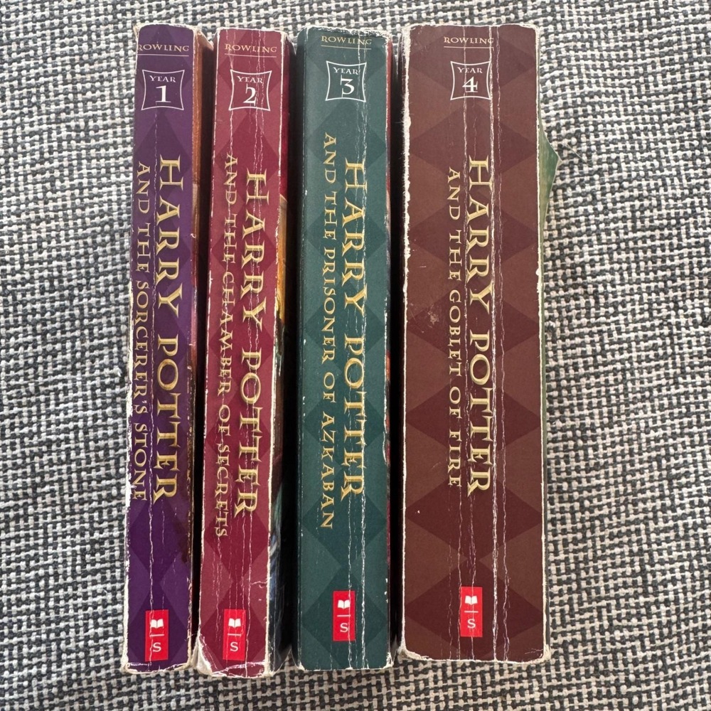 Harry Potter Books 1-4 Paperback Set J.K. Rowling Scholastic Mary GrandPre Art